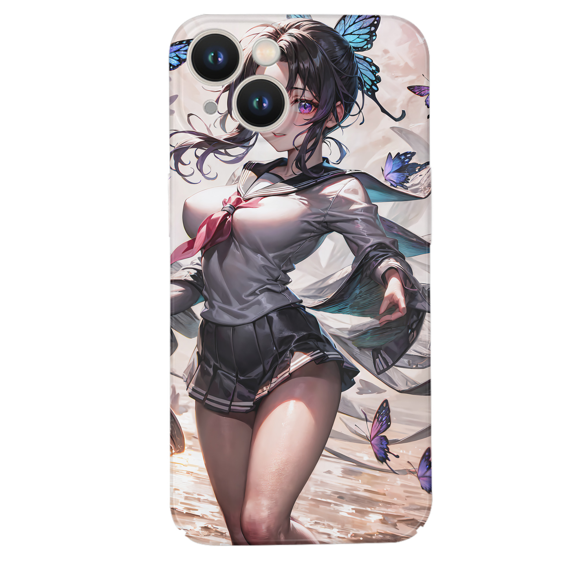 （画像用） 鬼滅の刃（きめつのやいば）蟲柱-胡蝶 しのぶ／こちょう しのぶ Kochou Shinobu 【iPhone 14シリーズ対応】ハードケース